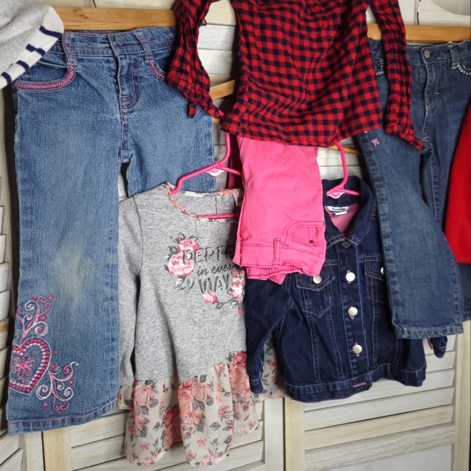 Girls 3T Girls Bundle Clothes Size 3 Jeans Sweaters Shirts Denim Jacket Lot