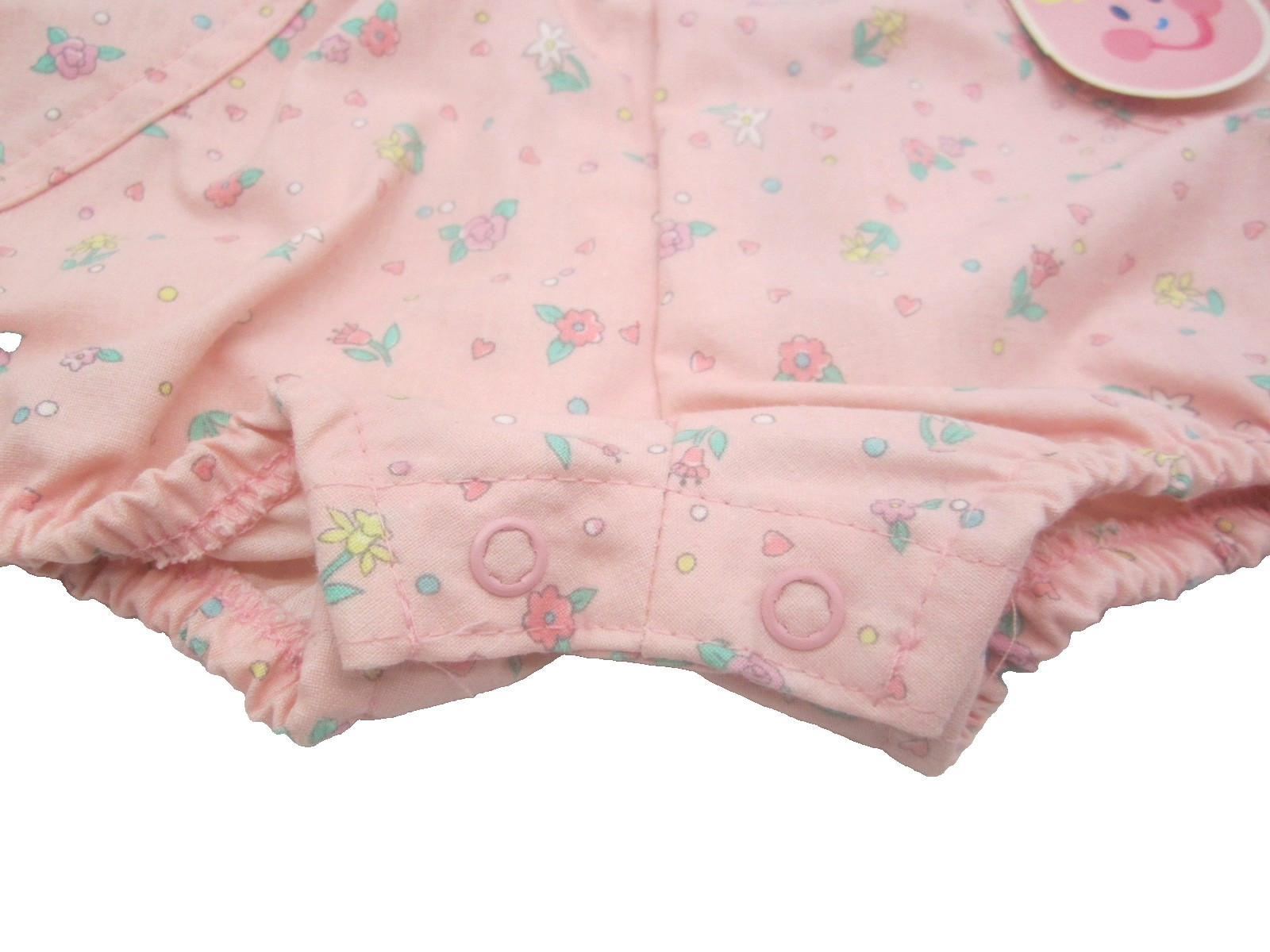 VTG Baby B’Gosh Oshkosh Pink Floral Print Bubble Shortalls Sz 24month NEW W TAGS