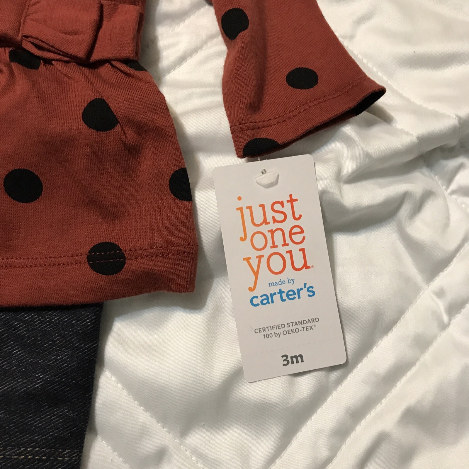 NWT! Carters Just One You baby girl 2 pc set 3M Cotton/Poly Long sleeve Adorabl