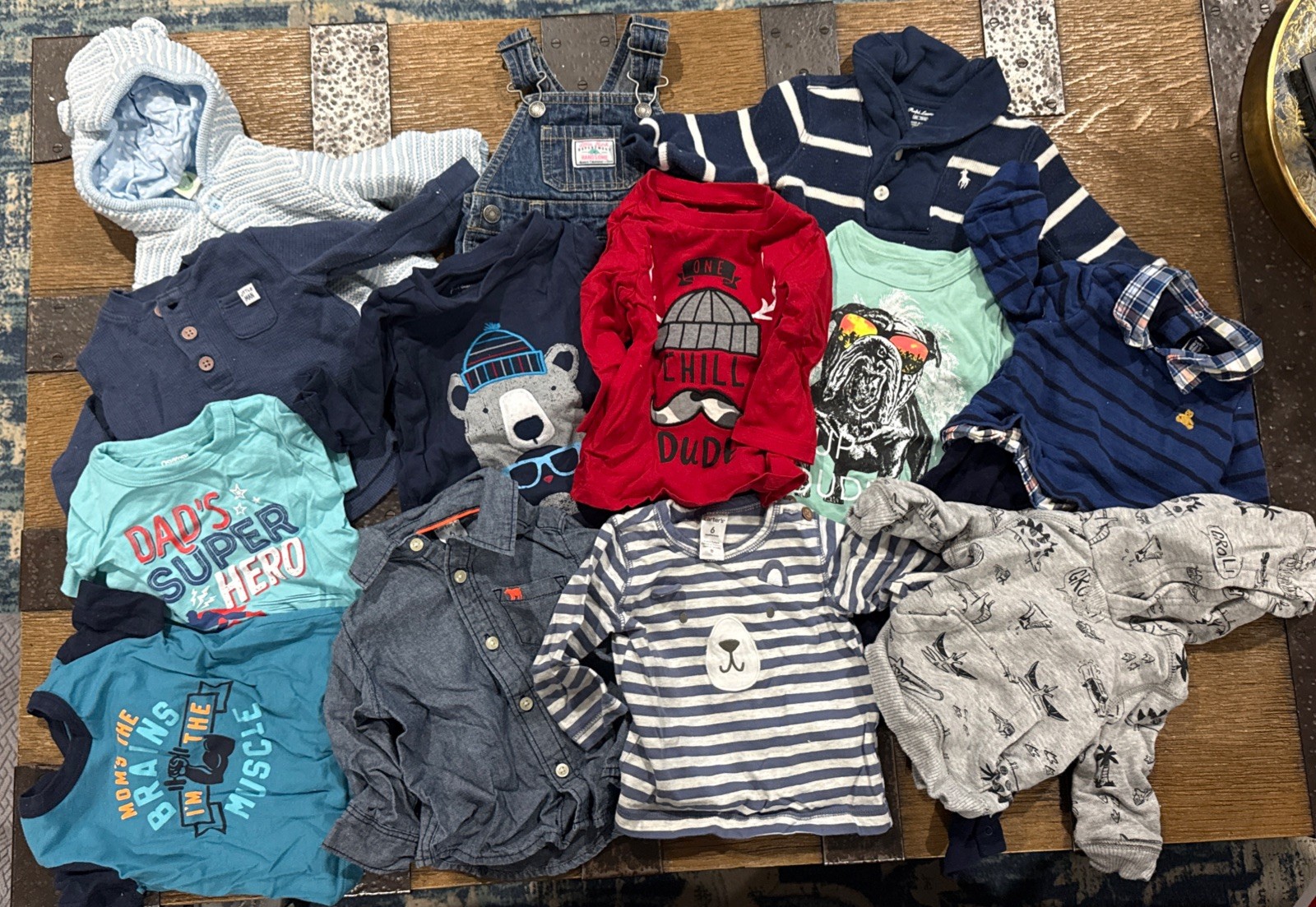 Baby Boy Clothing Lot Size 3-6 Months. (1) 6-12months Ralph Lauren Carter’s 13AB