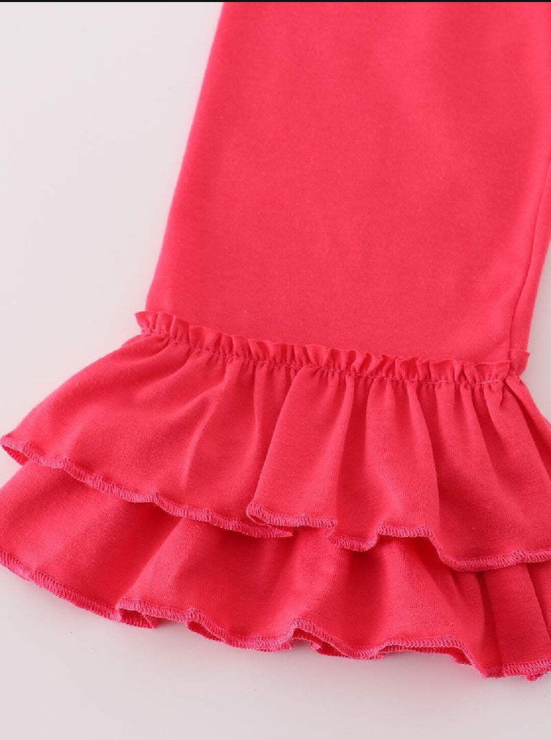 Girl’s Boutique Pink Truck Heart Applique Pants Set Embroidery Embroidered Match