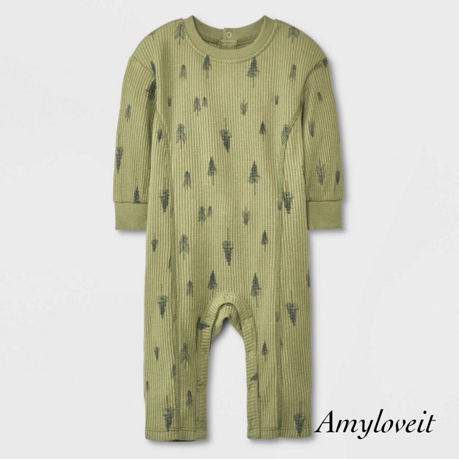 Grayson Collective Baby Seamed Long Sleeve Romper Size Newborn NWT