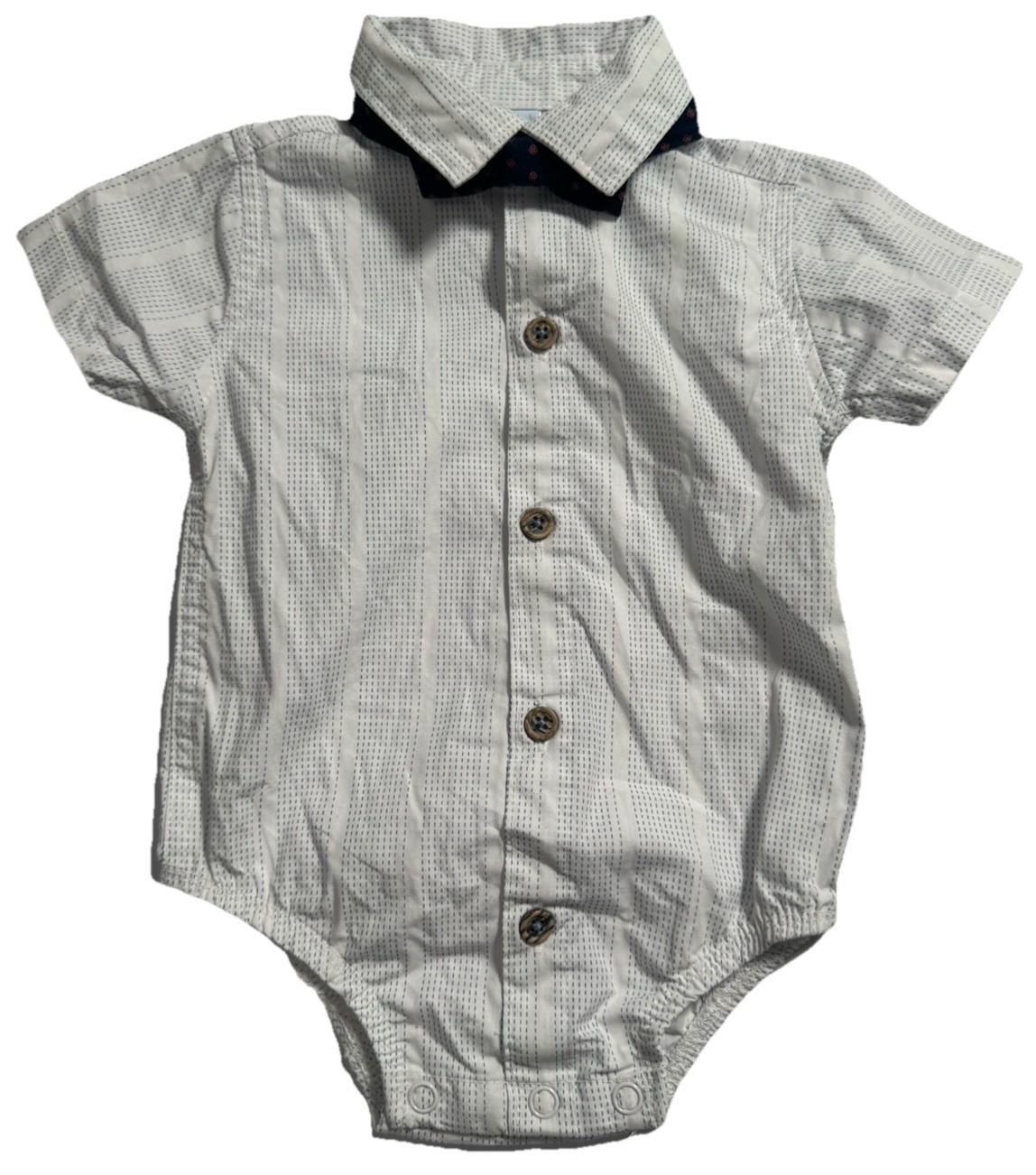 Little Lad Baby Boys Shark Suspender Romper Outfit Blue White Size 6-9M