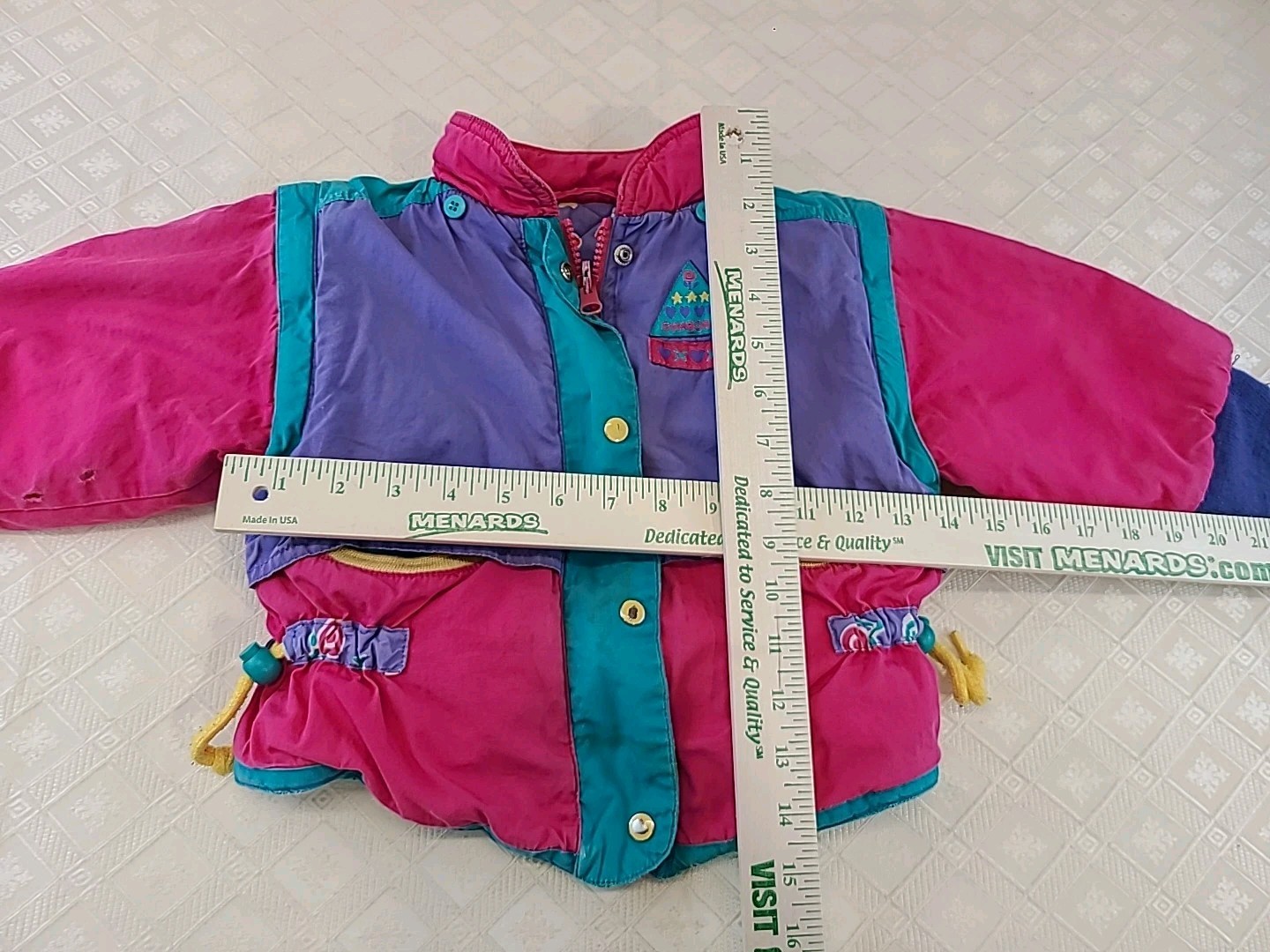 Gymboree VINTAGE 90s jacket Girls floral S Small Zipper Snap flowers Y2k Pastel
