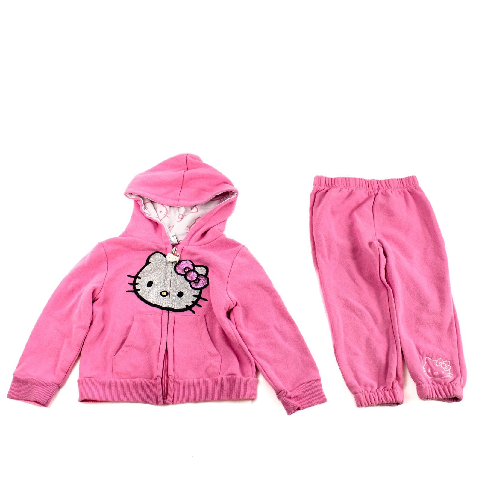 E-Play Brands Hello Kitty Sanrio Pink Hoodie & Sweatpants Set Girls’ Size 2T