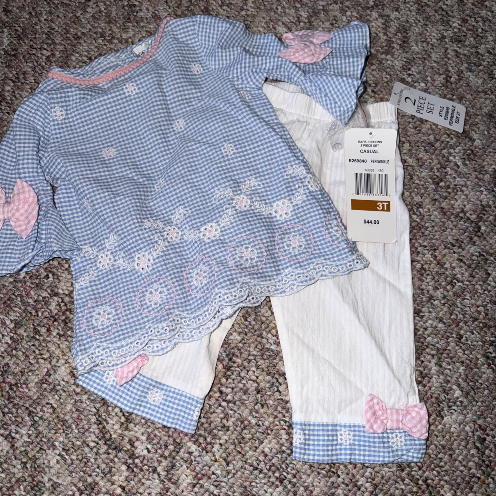 Rare Editions 2 Piece Casual Set Girl’s Size 3T NWT