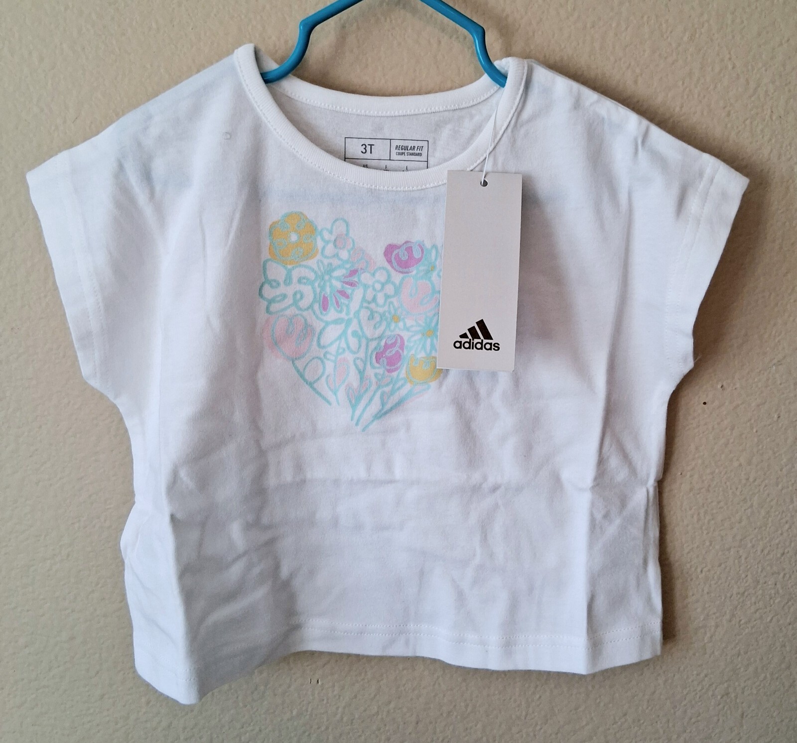 Adidas Skort Set 3T Toddler Girls Aqua White Shorts Skirt Graphics Logo