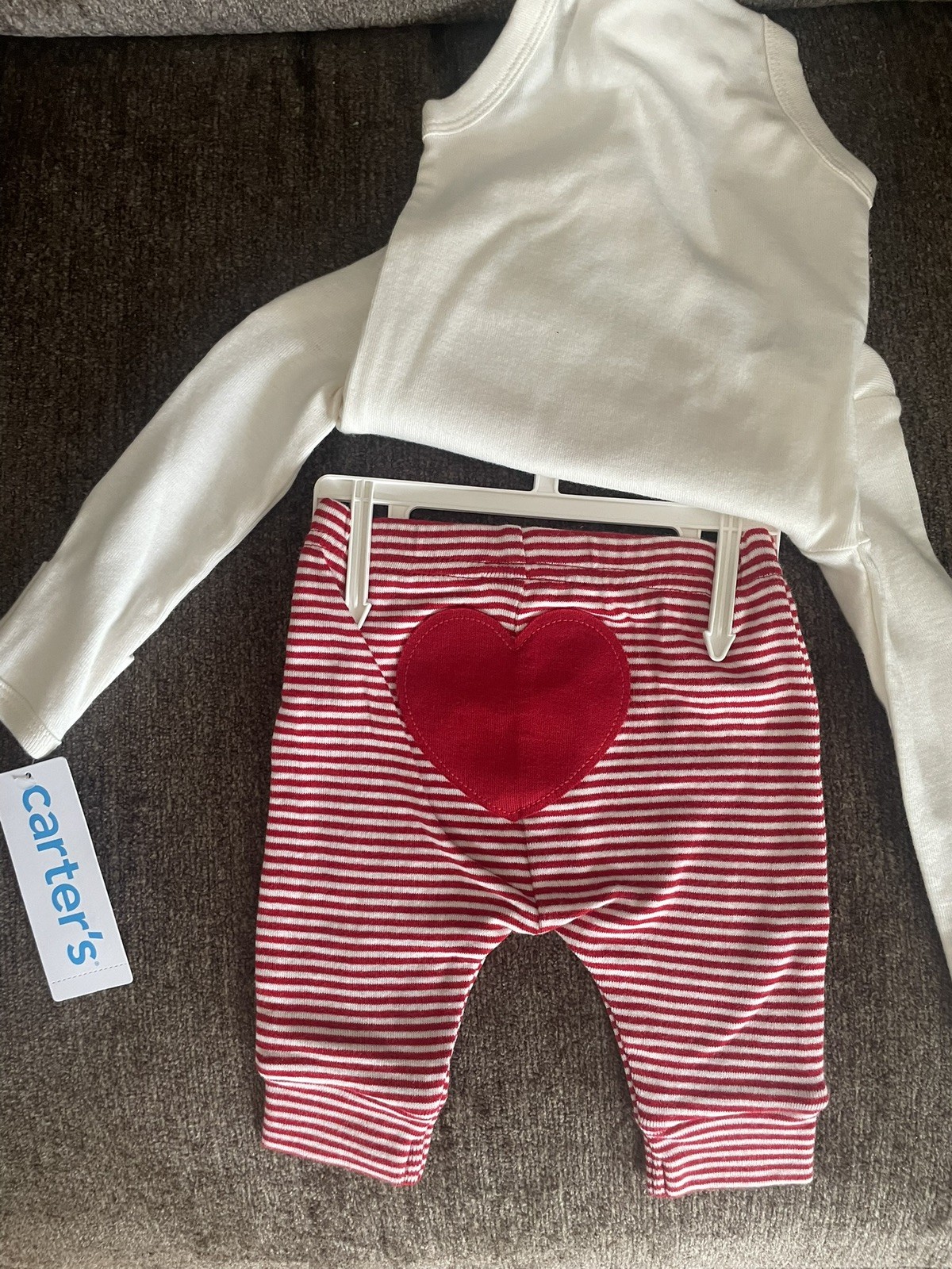 Newborn My First Valentines Day Carters Body Suit And Pant Set NWT