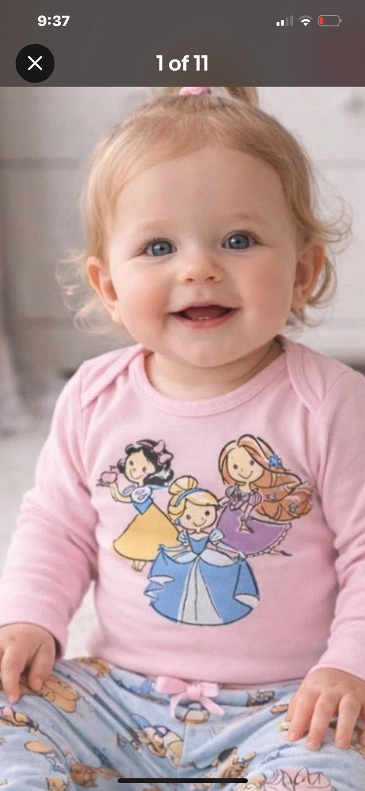 Character Princess Baby Girl 4-piece Ribbed Set 3 Months