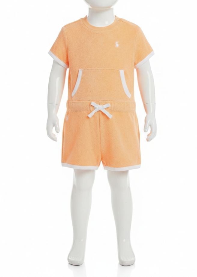 Polo Ralph Lauren Baby Boys Orange Two-Piece French Terry Set Size 6M