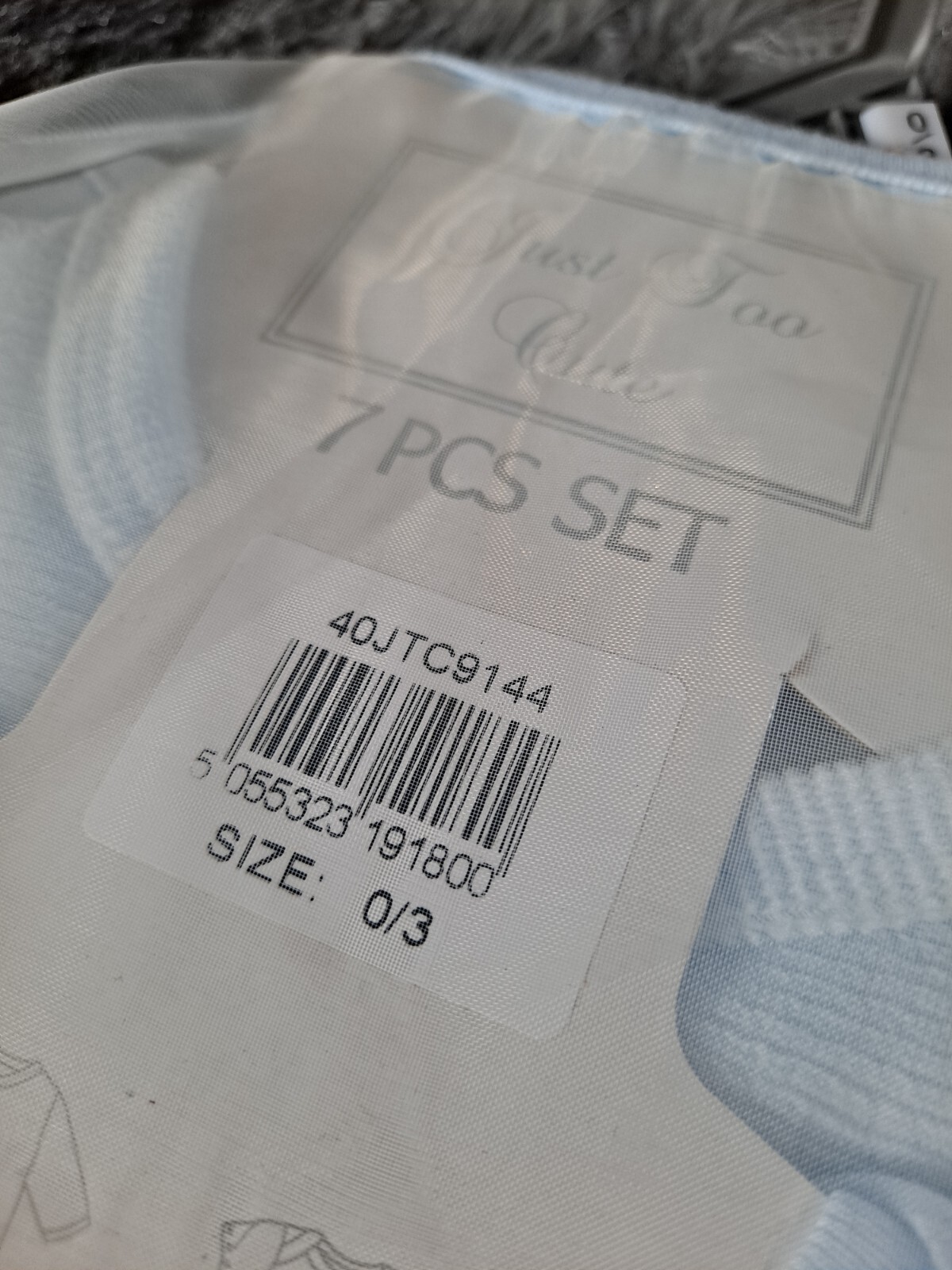 Just Too Cute 7 Piece Set Age 0-3 Months Little Prince Blue BNWT