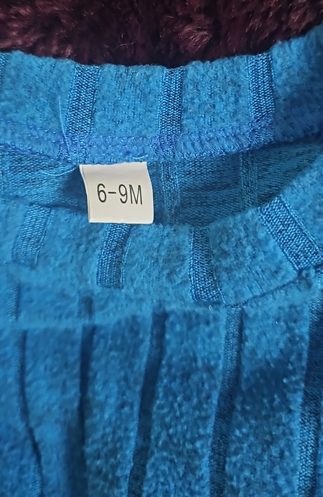 Classic Wear Baby 2pc Outfit Set 6-9M Blue Terry Long Sleeve Top & Pants