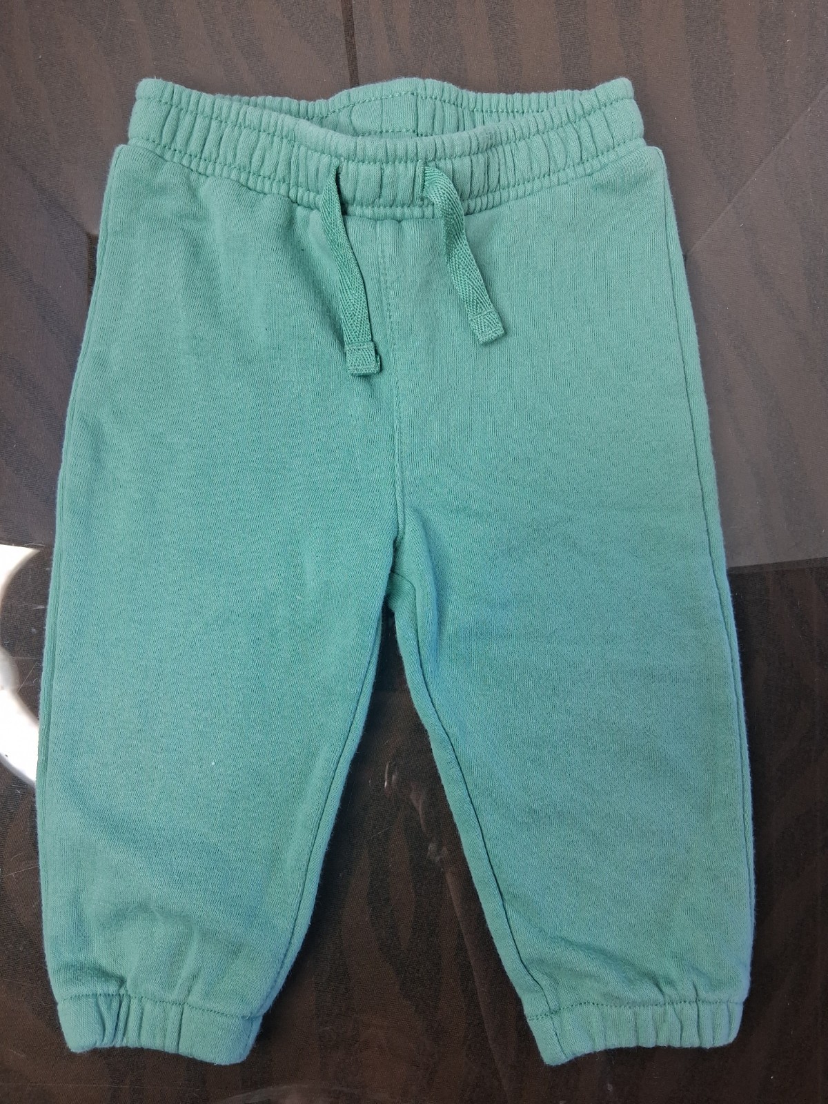 Primark Green/White Striped 2pc Sweatshirt & Pants Set 9-12M Fleece Fall/Winter