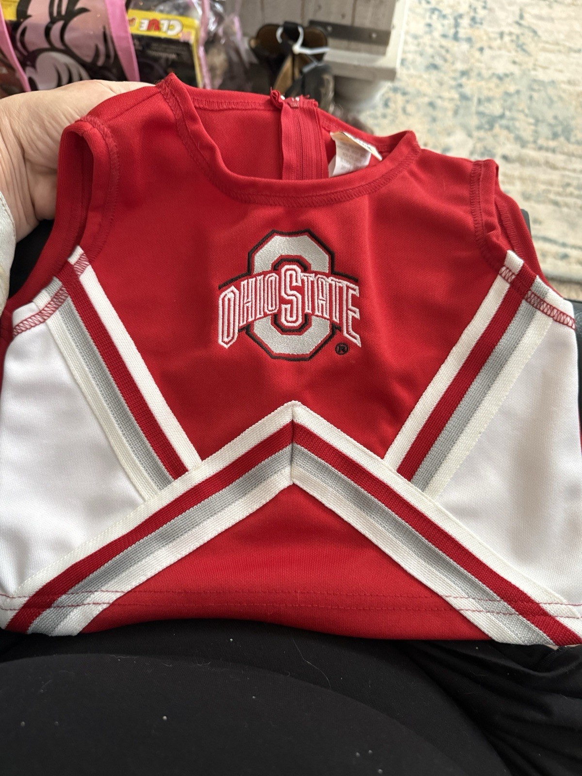 Little King Ohio State 2pc Girls Cheer Skirt Set Size 4 Red/White Logo