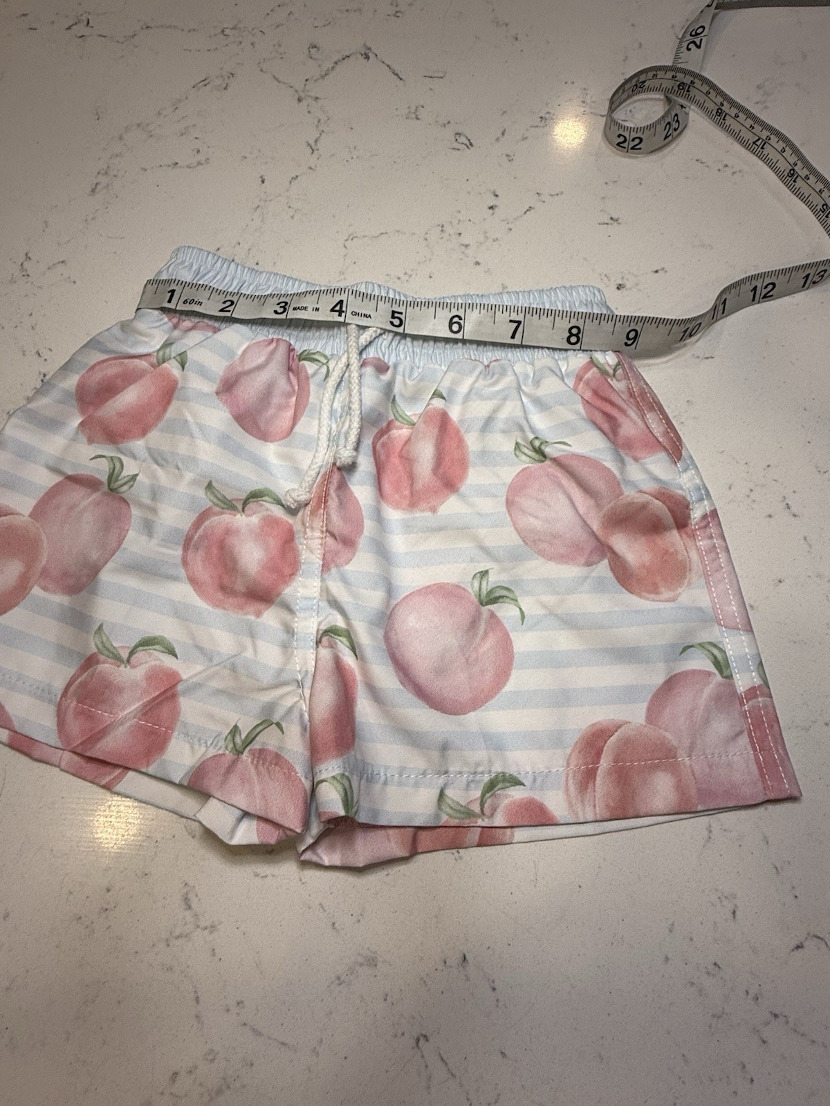 Sal and Pimenta Swim Trunks Blue Peaches Boys Toddler Sz 3T NWOT