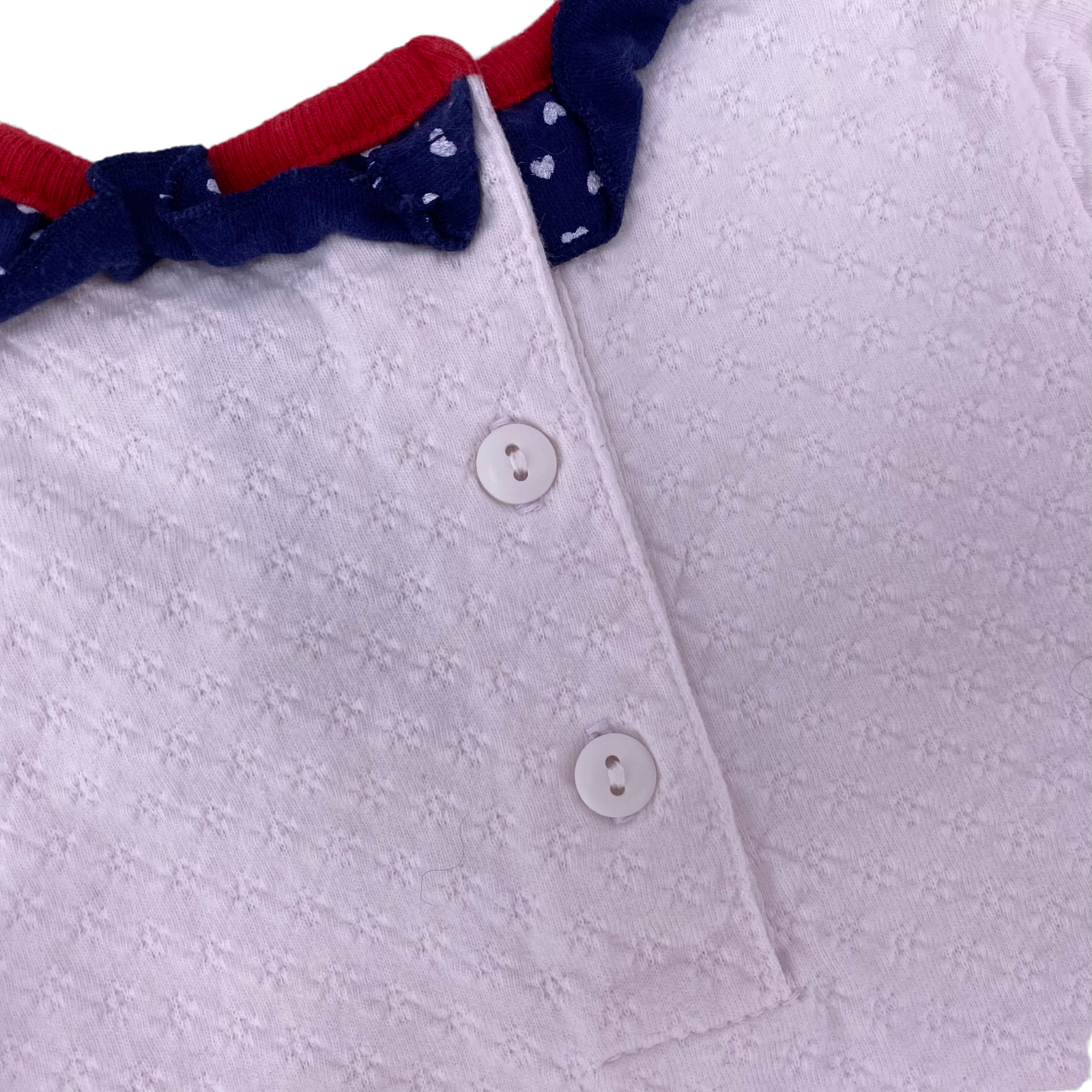 Babyworks Girls Romper Size 3-6 M 100% Cotton Snaps USA Patriotic Flag July 4th