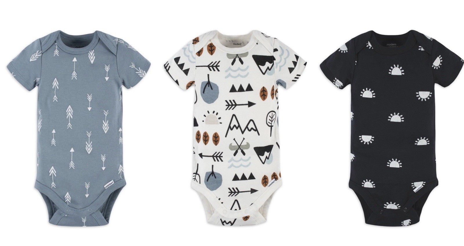 New~Gerber Baby Boy 12pc Bundle Newborn-3/6M Sleepers, Bodysuits & Shorts