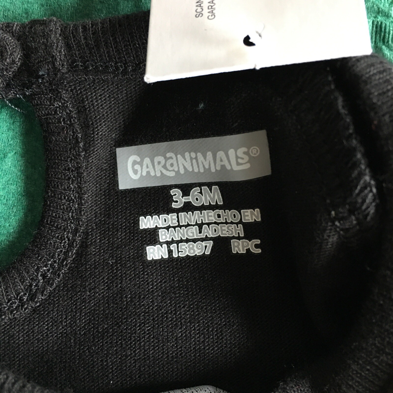 NWT Garanimals Black Long Sleeve Penguin Face One Piece 3-6 Months