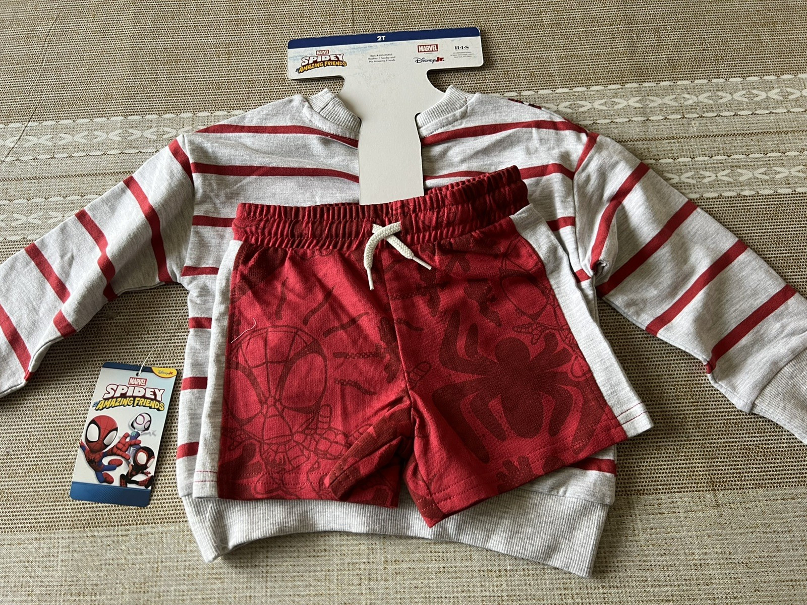 Marvel Spidey and His Amazing Friends Toddler Boys 2pc Sweat Short Set 2T NEW