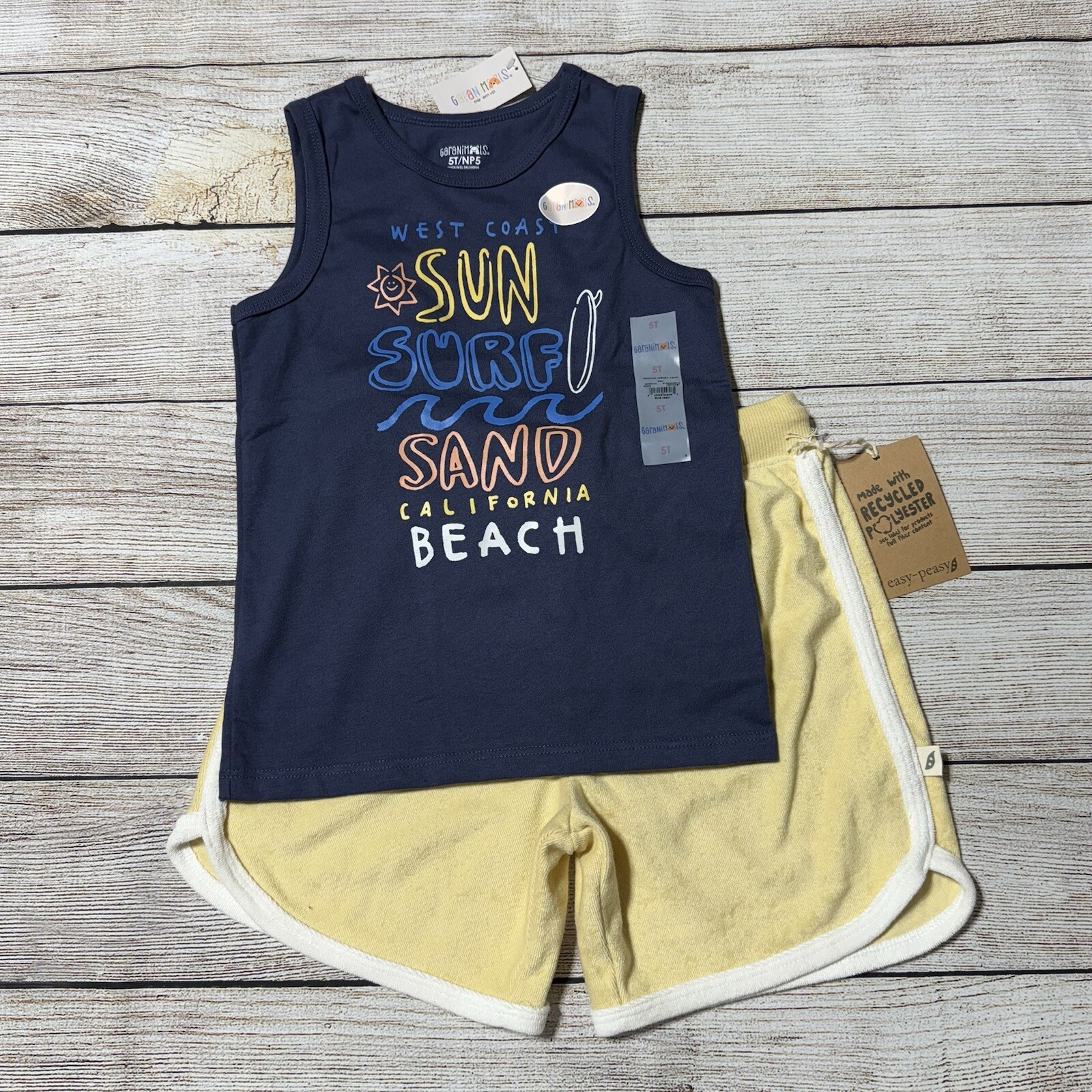 Toddler Boy 2 Piece Outfit For Spring/Summer. NWT! Tank Top And Shorts. Colorful