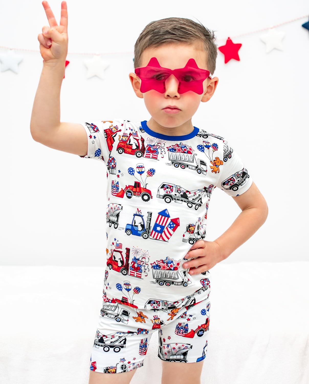 Bamboo Viscose Toddler Pajamas Boys Girls Kids Baby Cool Short Summer 4th of …