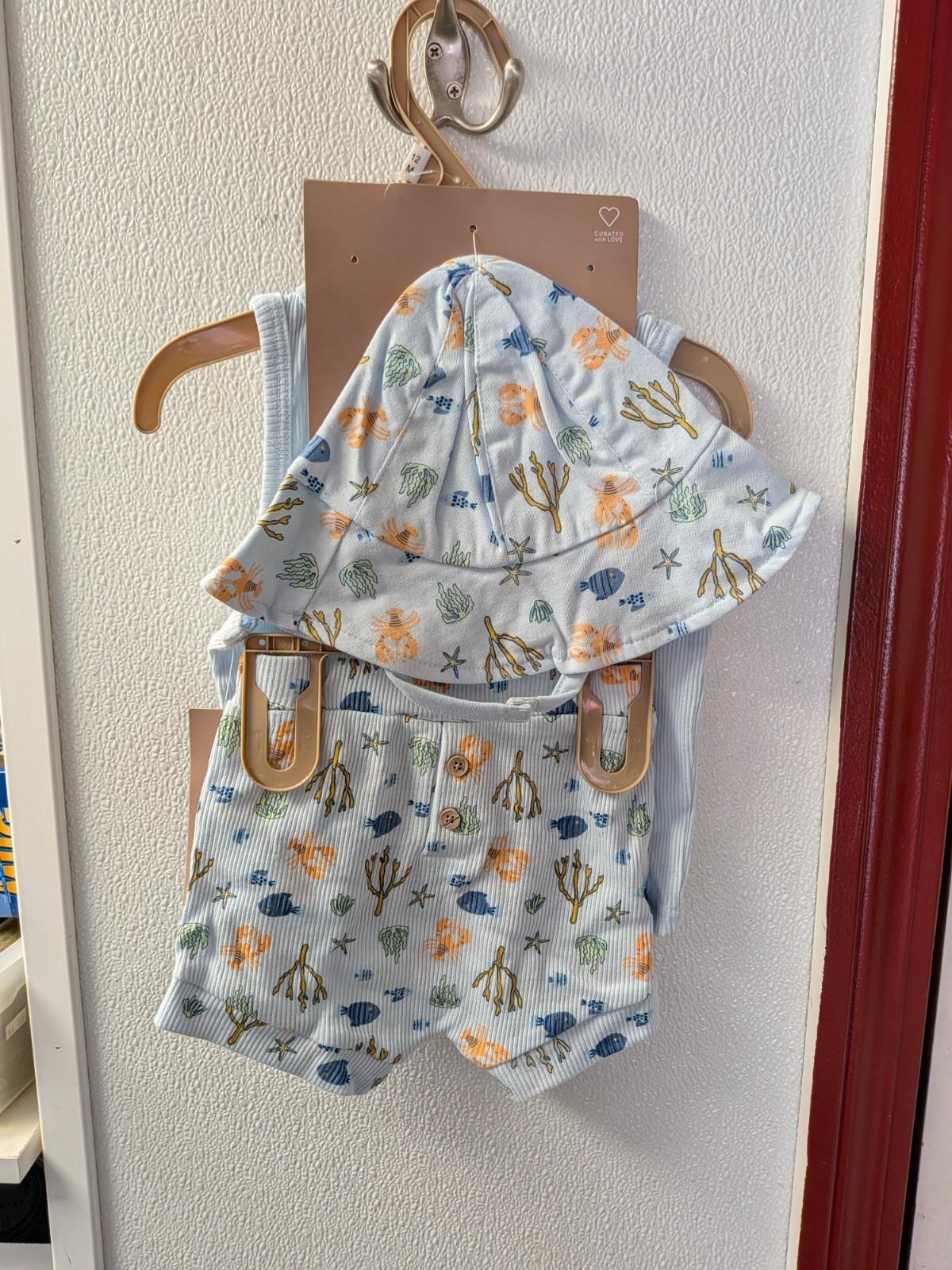 Chickpea 3-Piece Baby Boy Outfit Set Blue Beach Theme NEW * 12 months