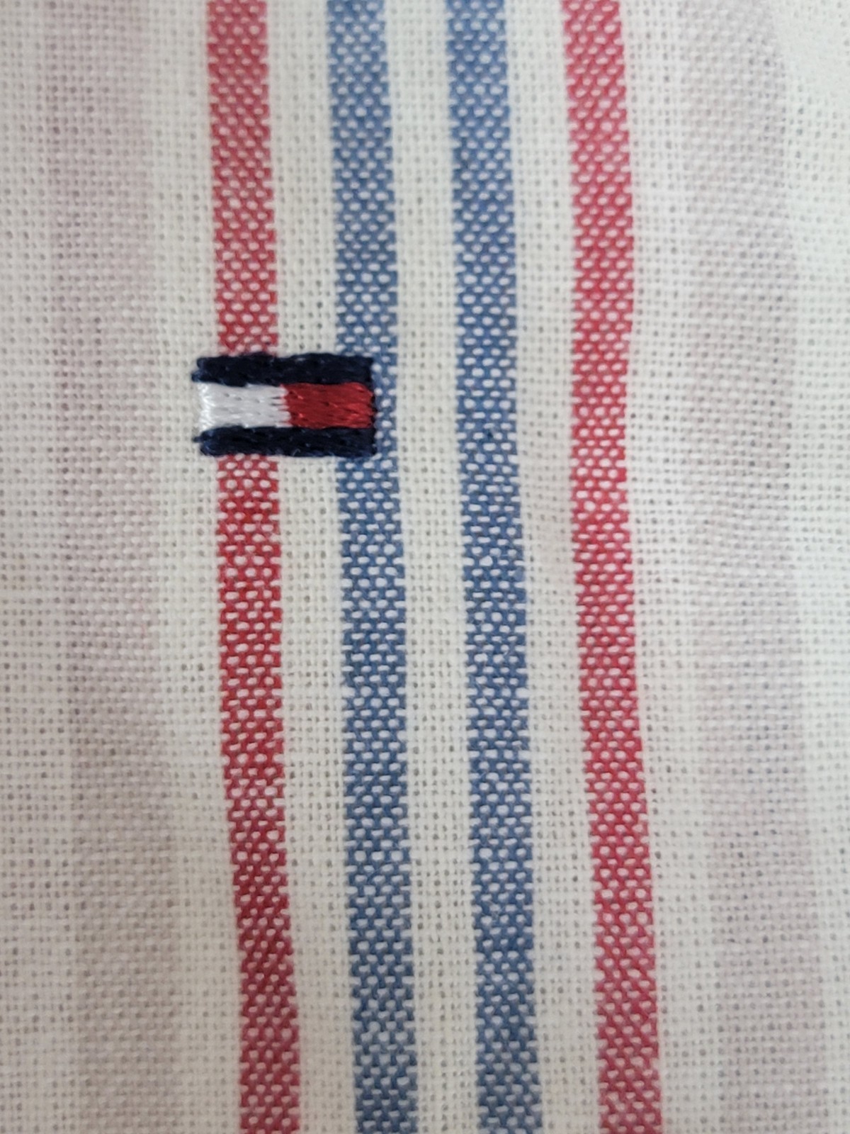 New Tommy Hilfiger Baby Boy 2-Piece Striped Sleeveless Romper Bucket Hat Set 12M