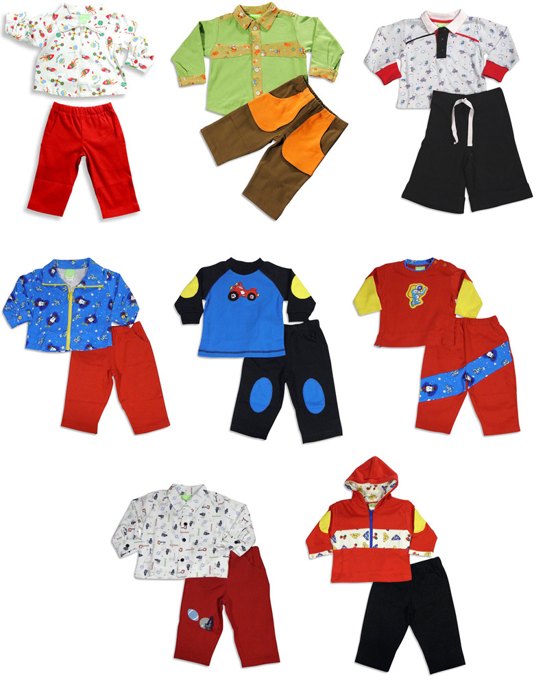 Snopea Baby Infant Newborn Boys Cotton Long Sleeve Pant Set – 8 Prints Available