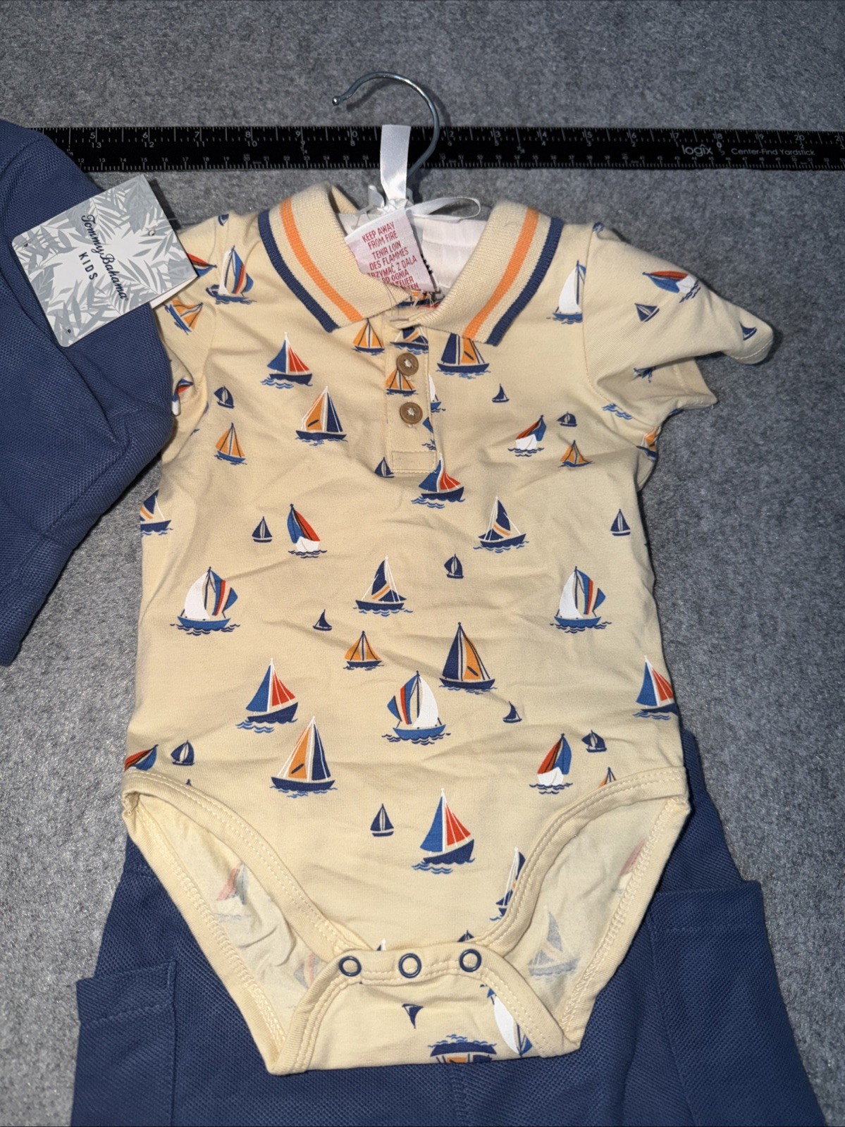 Tommy Bahama Baby Boy 3pc Set NWT Hat, Shirt with Snaps, Shorts 3-6 Months