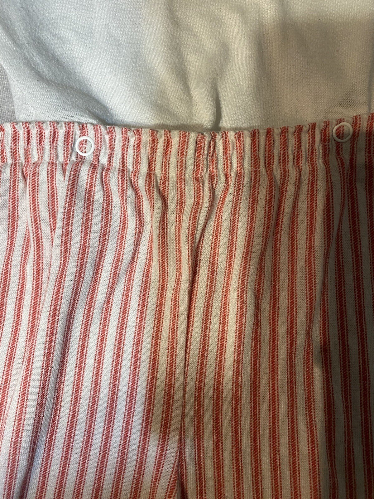 Vintage Carter’s Snap Outfit Pinstripe Peter Pan Collar Size 2 Made In The USA