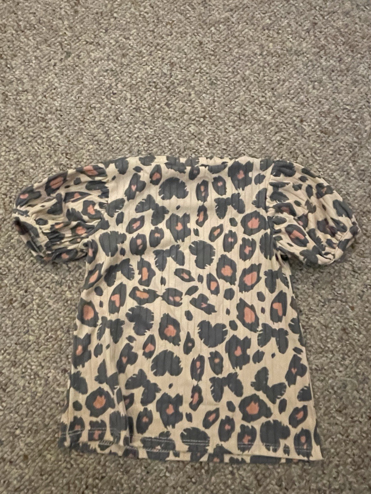 Disney Baby Girl 2 piece, Minnie Mouse, Leopard Print Shirt/Overall Dress Sz 24M