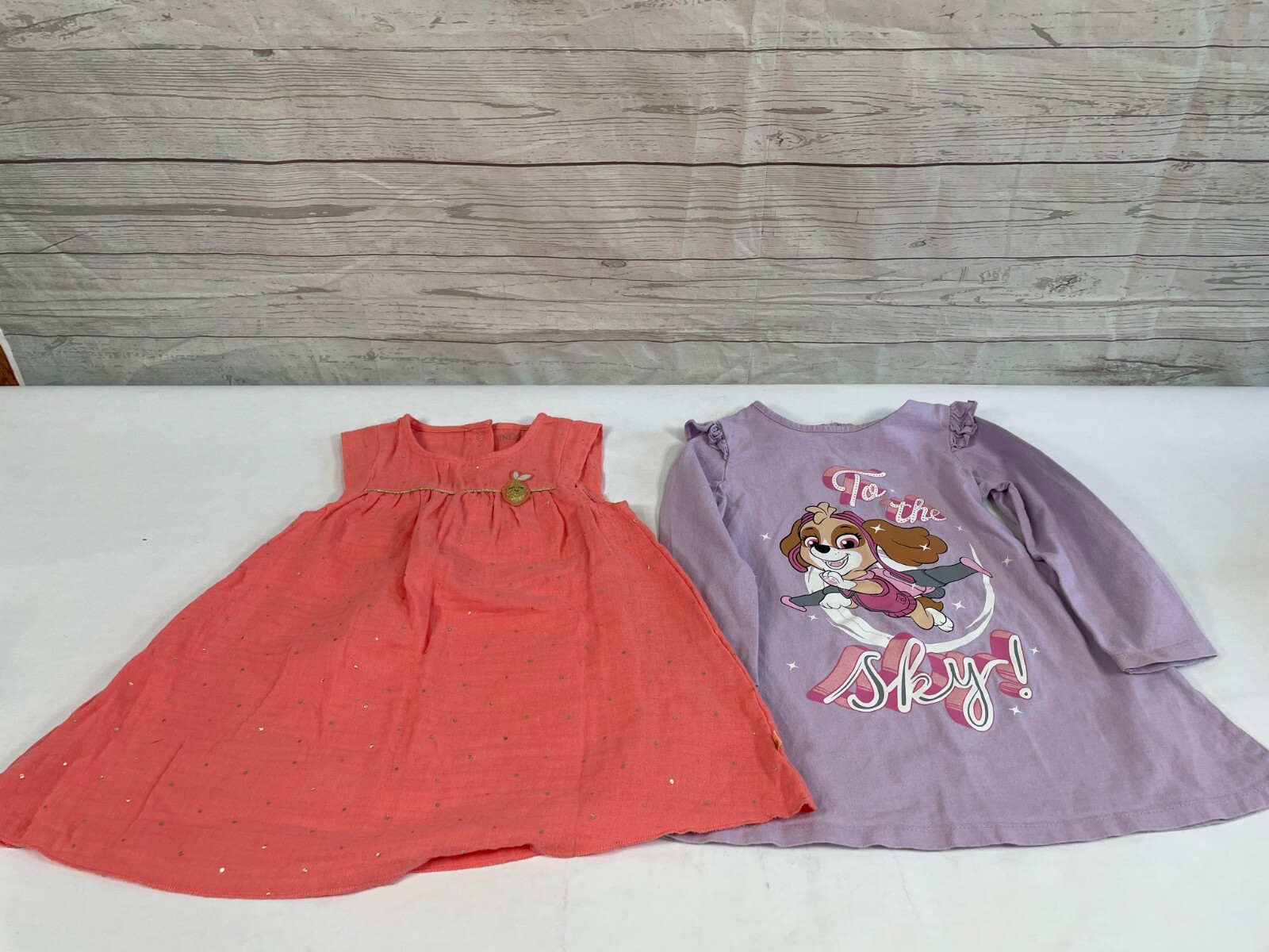 Lot of 4 pcs. – Toddler Size 18-36 M: 3 pcs. Dresses and 1 pc. Long Sleeve