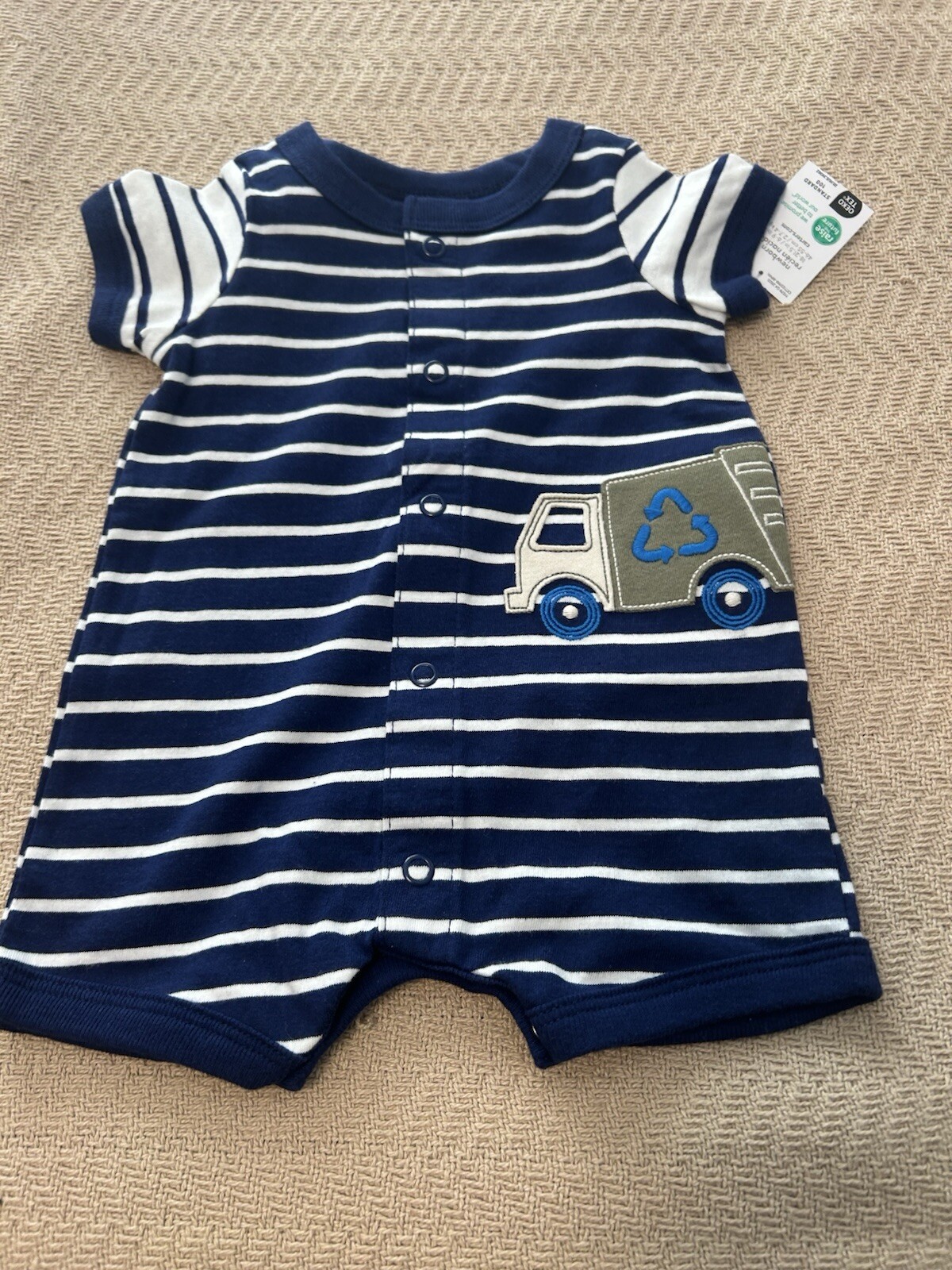 Carters Baby Boy NB One Piece Knit Short Outfit New