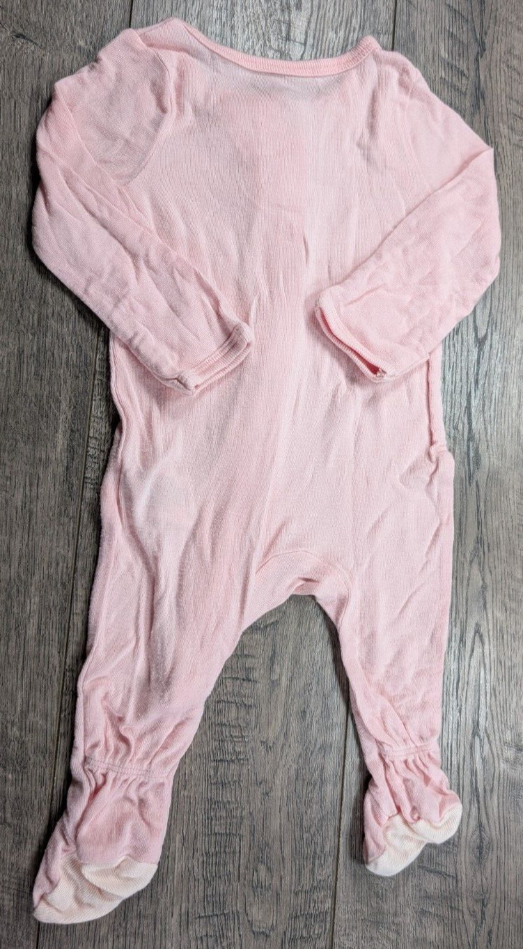 Baby Girl Clothes Cloud Island Newborn Soft Solid Pink Footed Outfit