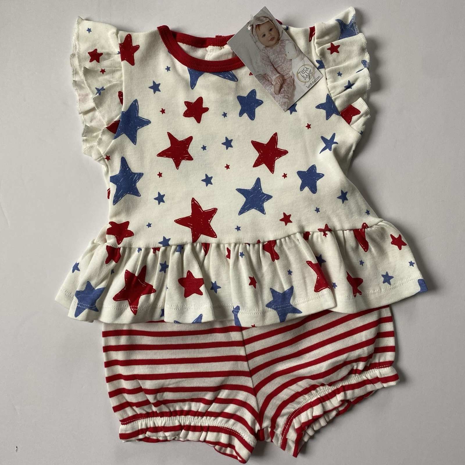 Patriotic Baby Outfit Size 18 24 Months New NWT 2 Piece 4th Of July Stars Stripe