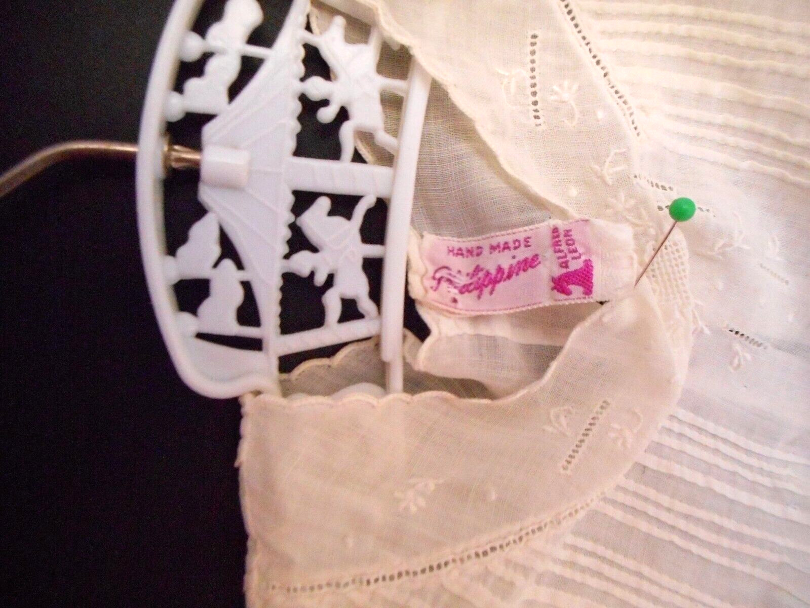 Lot of 4 Vintage-2 Baby Dresses-Slip-Embroidered Top-1950s Philippines READ #2