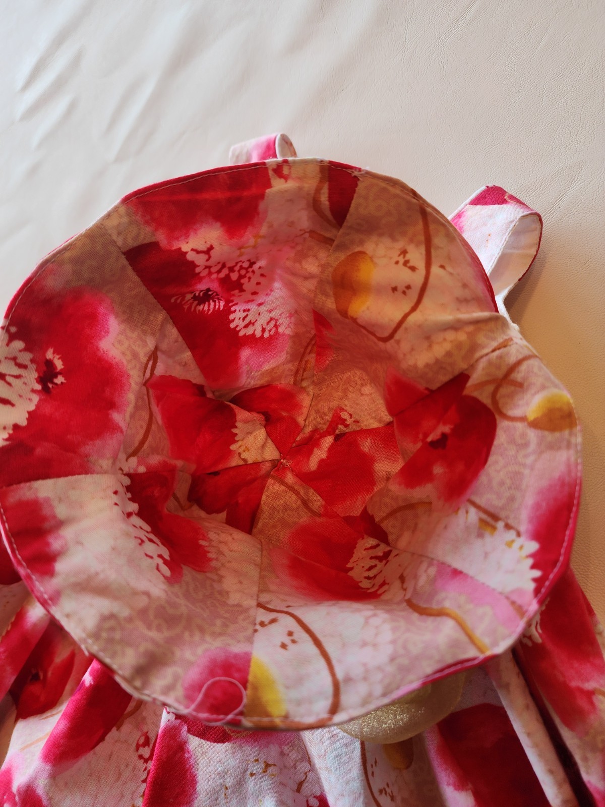 New, one of a kind, Infant 0-6M Dress & Hat, Floral, quality made by seller.