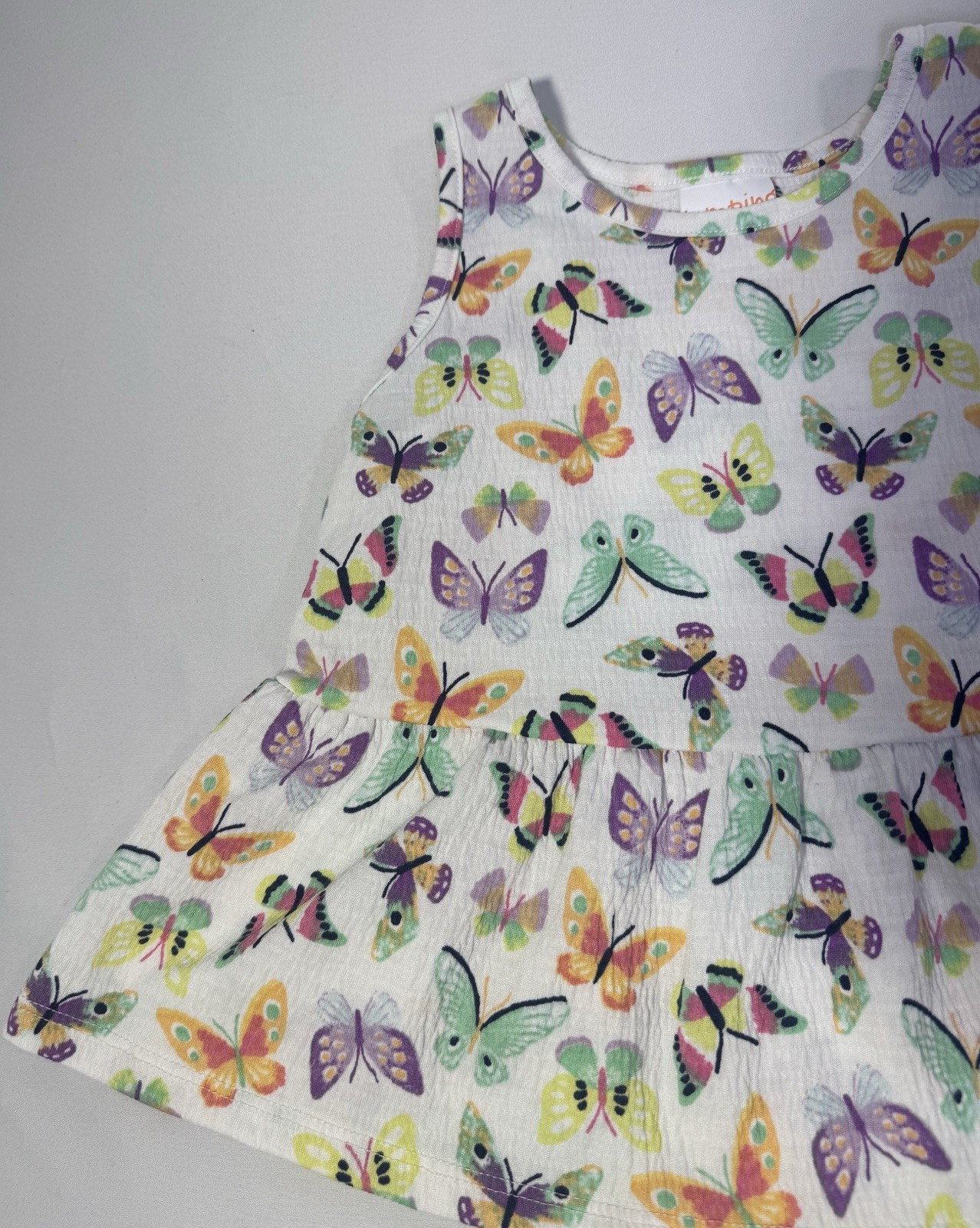 Jumping Beans Butterfly Short Set Tank Top Shirt Black Bike Shorts Girls 4T