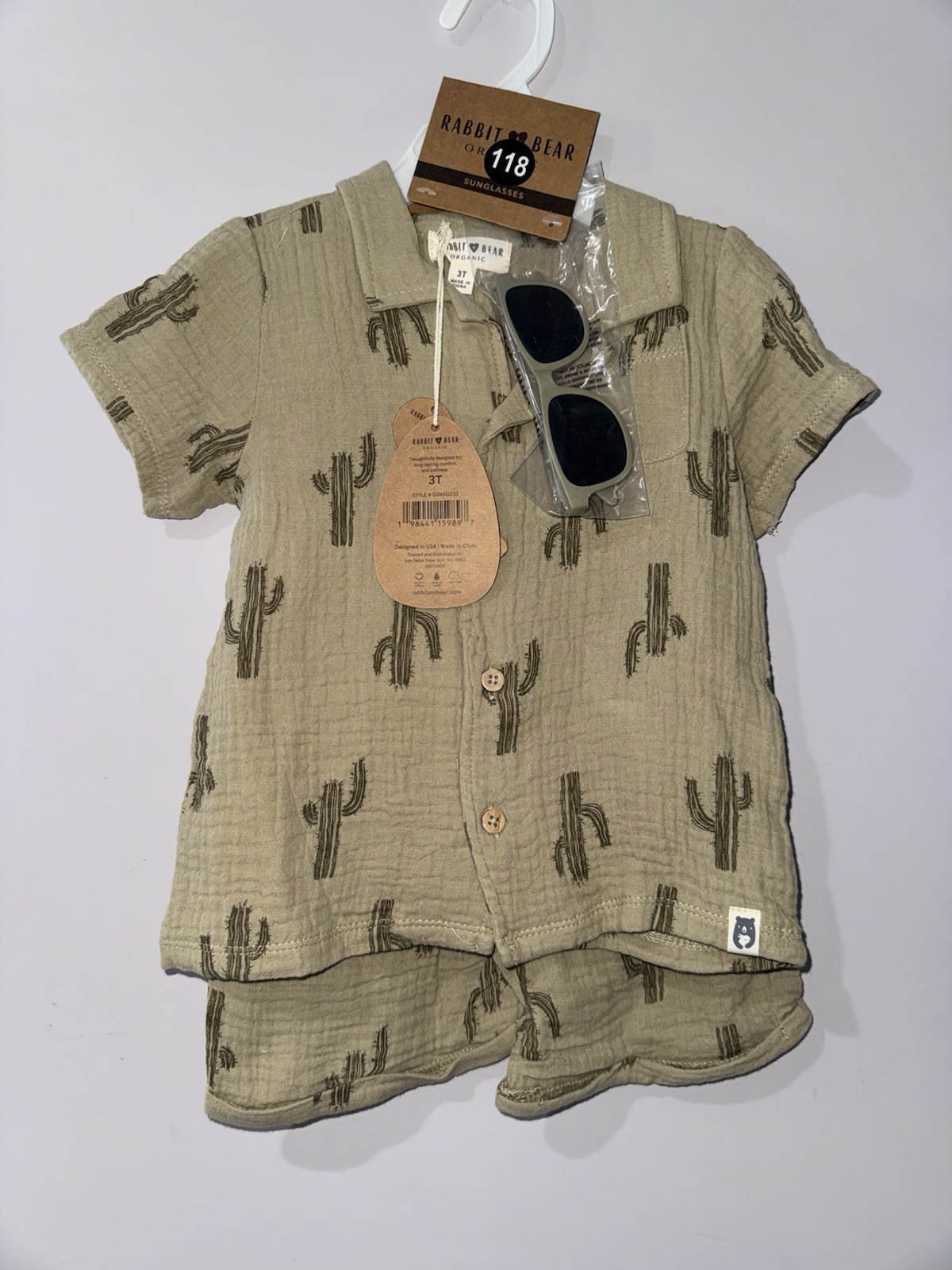 Rabbit + Bear Organic Set 3T