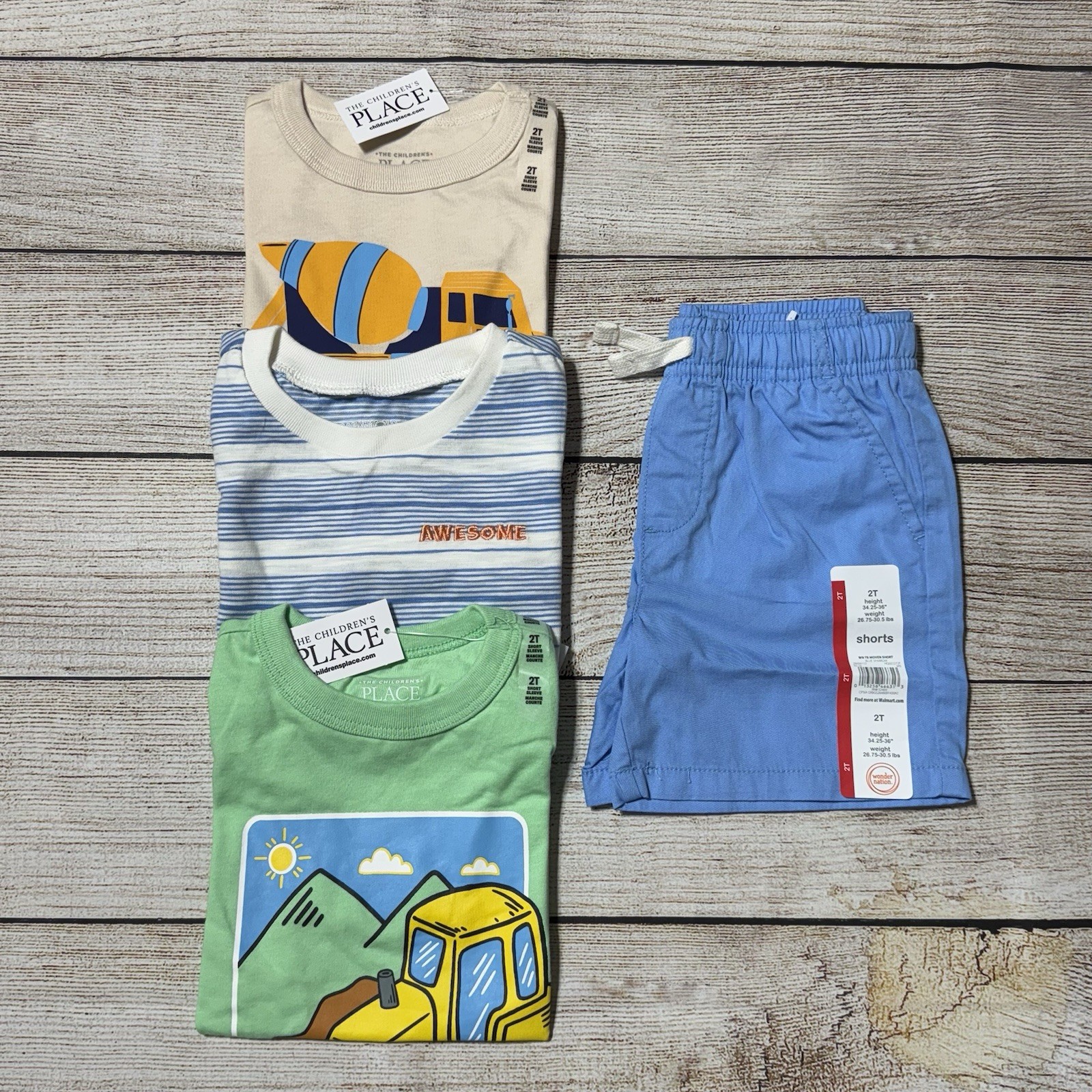 Toddler Boy Lot Size 2T. NWT! 4 Pieces For Spring And Summer. Colorful, Casual