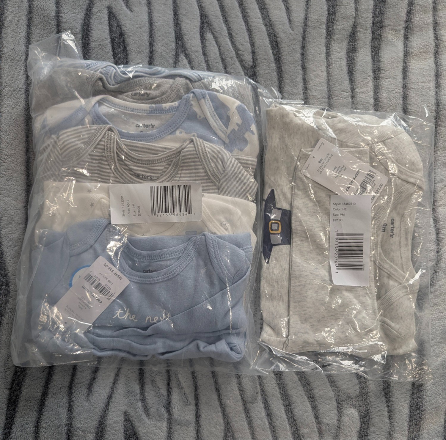 Carter’s Bulk Lot Of 18 Pieces Baby Boys Size 6 9 12 Month Tops Bottoms