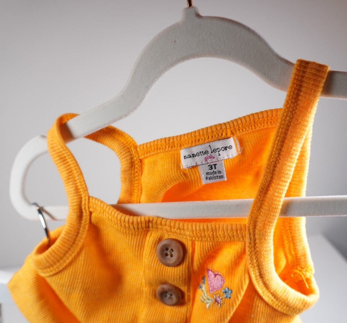 Nanette Lepore – Girls 3T Summer Outfit – 2pc Set Strap Tank Top and Shorts