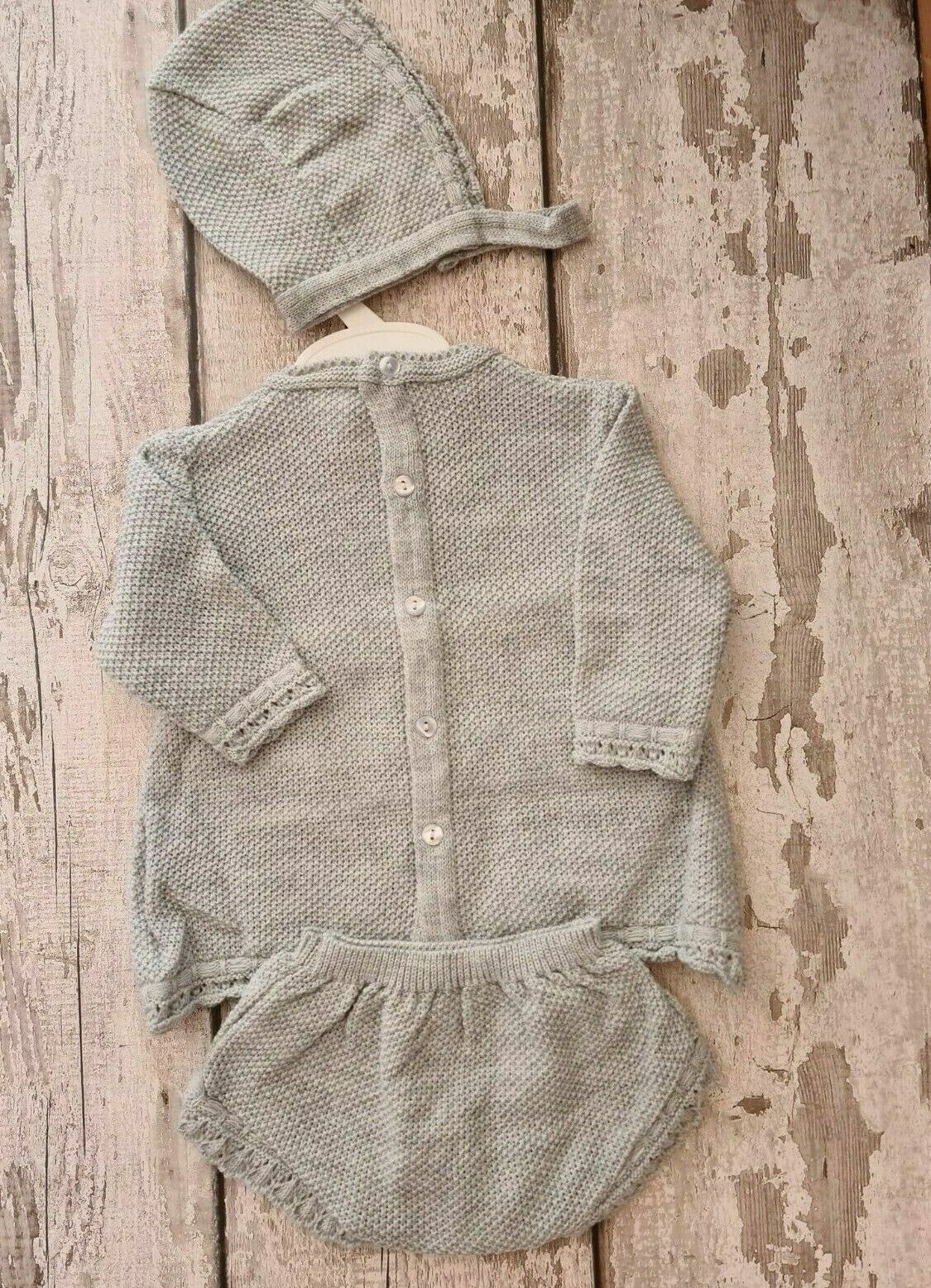 Beautiful Spanish Style Baby Girl 3 Piece Knitted Set.
