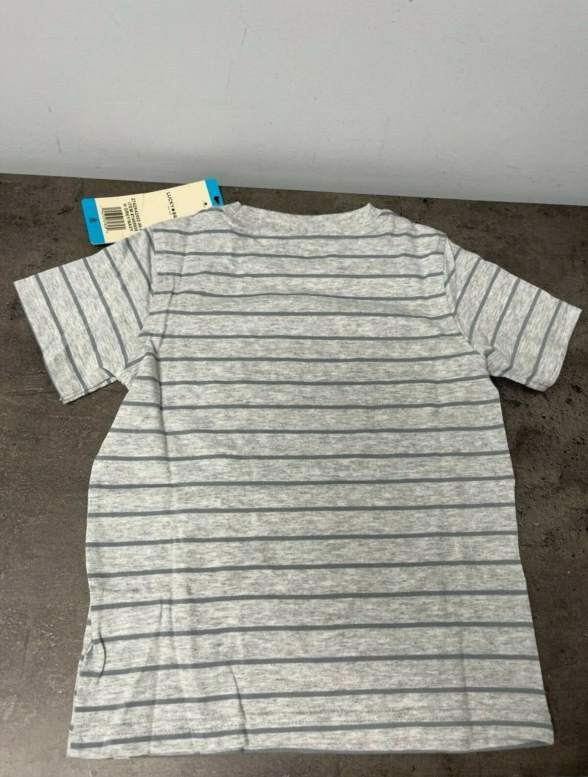 Boys Size 5 Adorable Lucky Brand 2-Piece Short Set Summer Outfit Gray & Blue