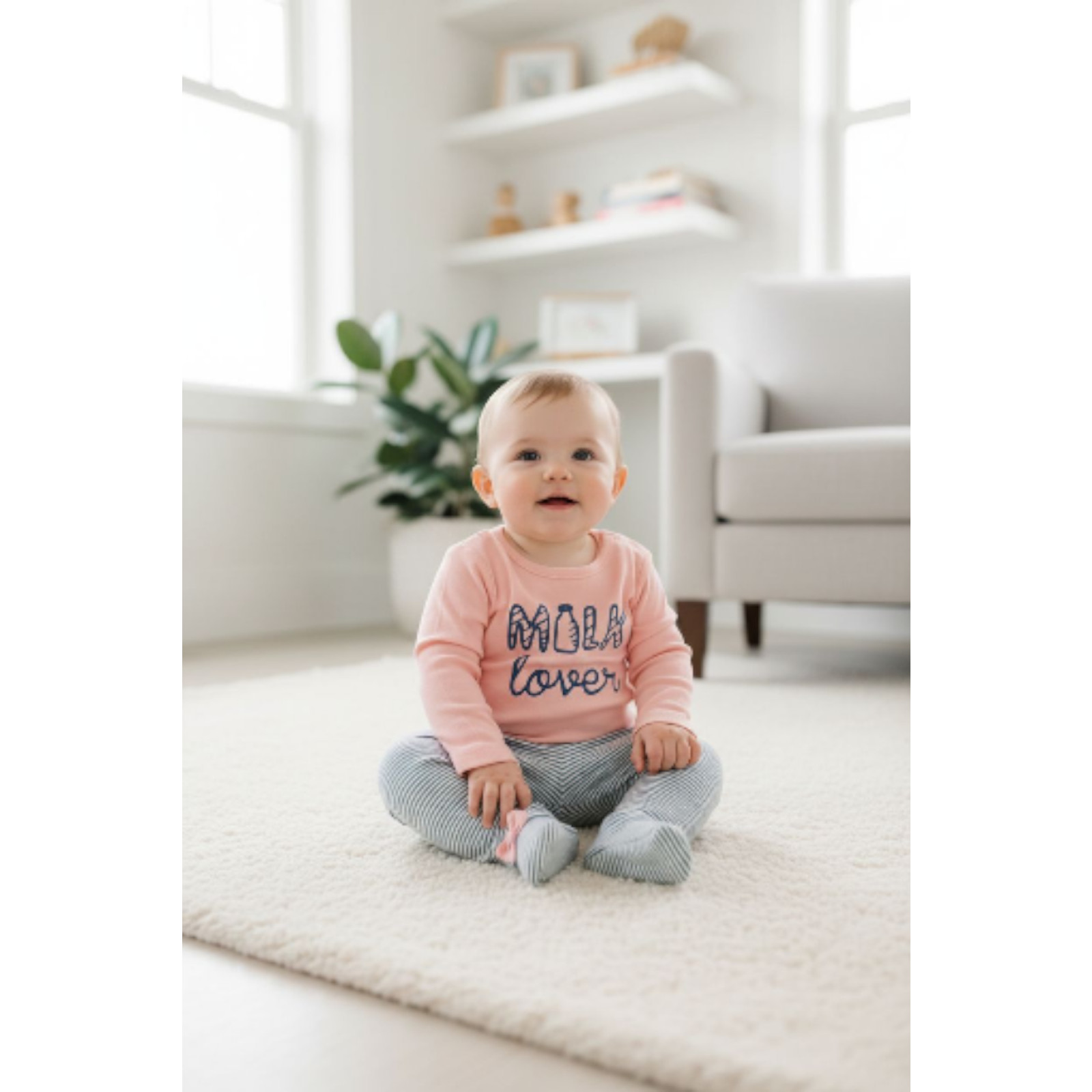 New Baby Girl 3-piece set 2 bodysuits and pants size 6 months