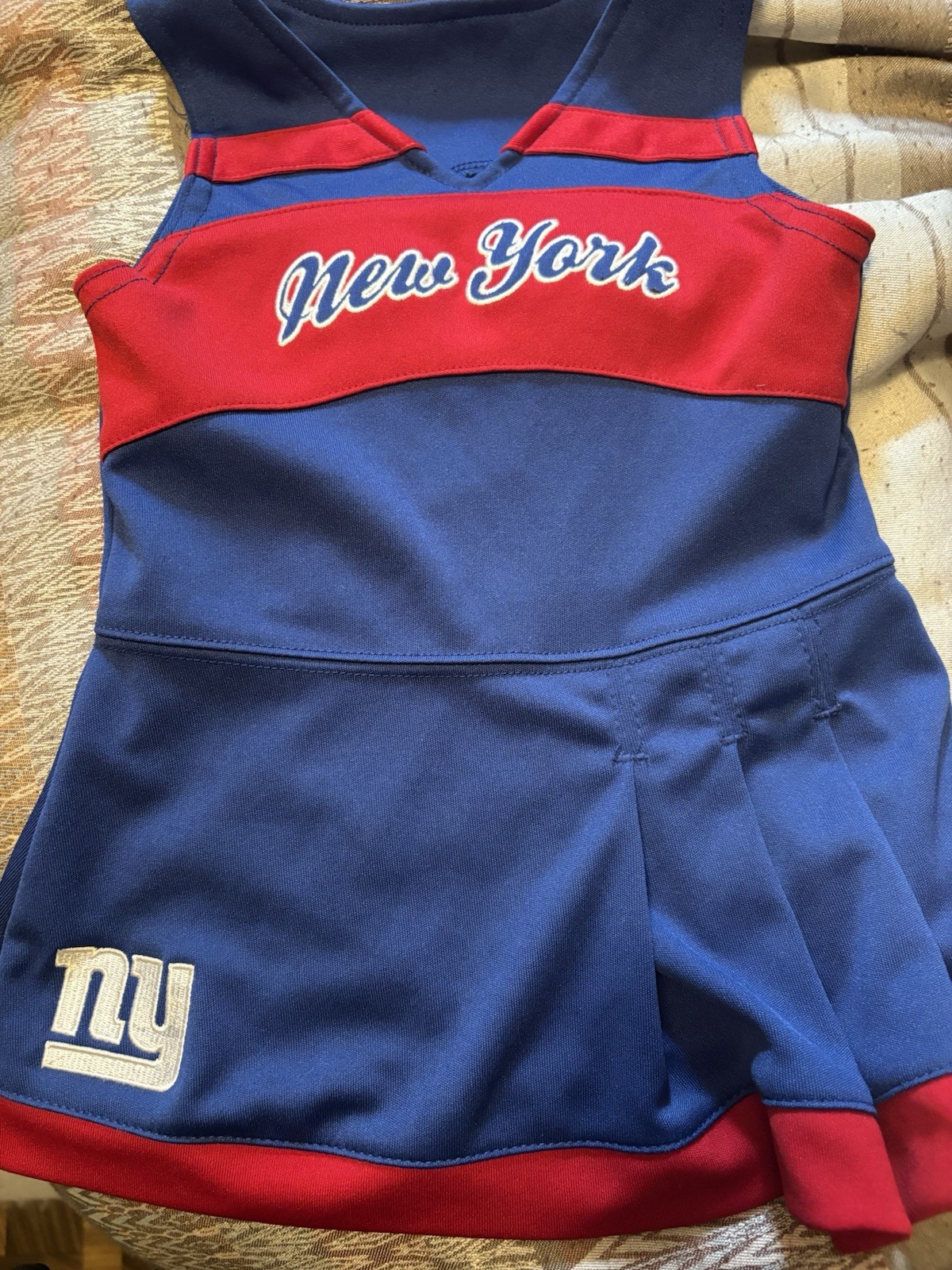 Toddler 18M New York Giants Football Cheerleader Cheer Outfit Dress NFL Team