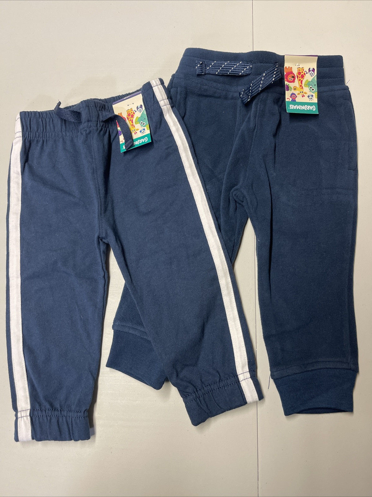 LOT OF 2 Garanimals Unisex Jersey & Fleece Pant Sz 12 months NWT