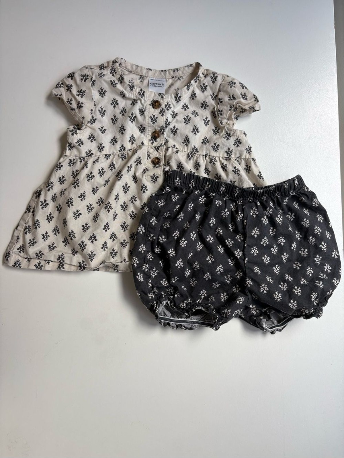 Carter’s Baby Girl 2-Pc Cotton Floral Set – 12 Months