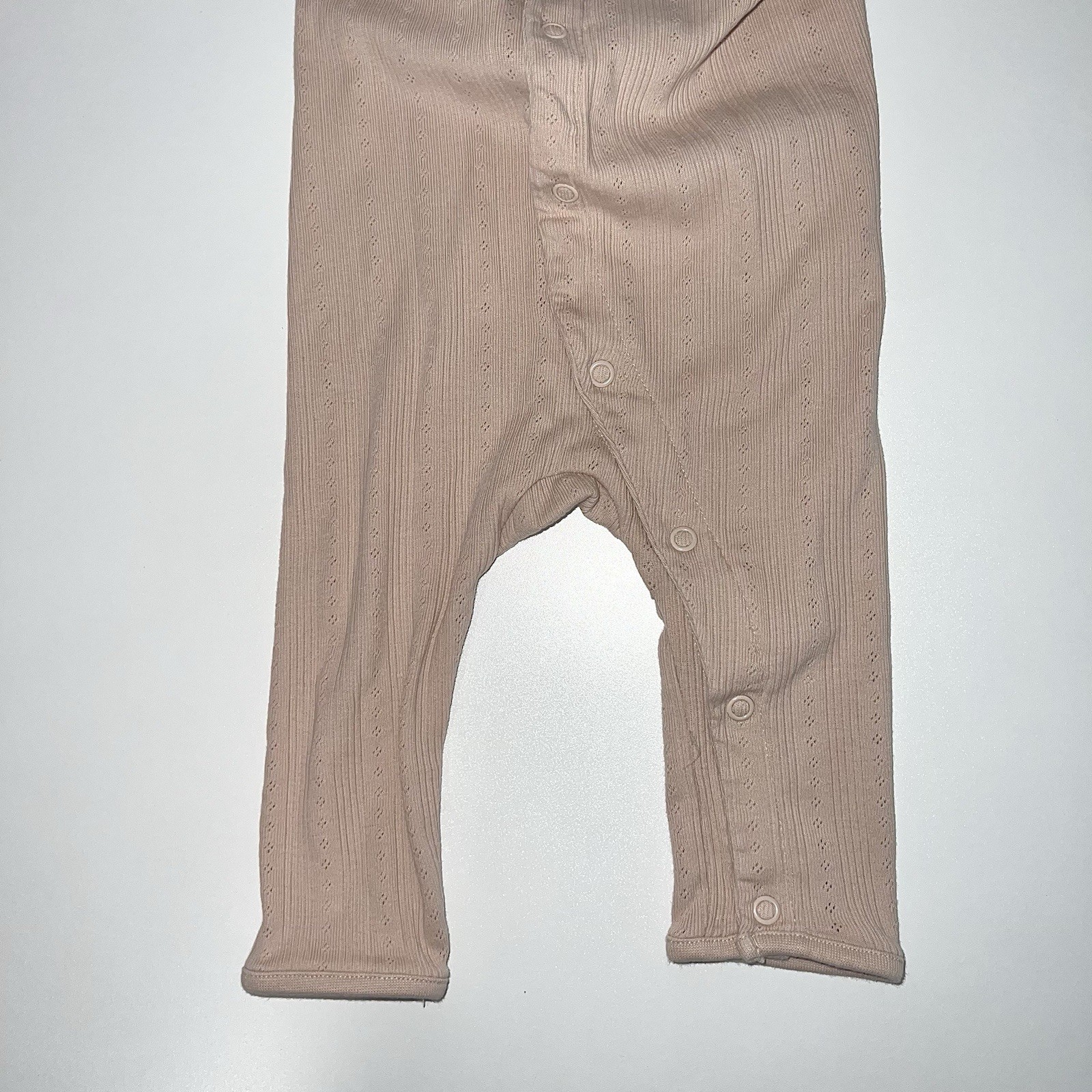 H&M Baby Organic Cotton Ruffle Collar Romper & 2-Piece Set Beige Size 0-3 Months