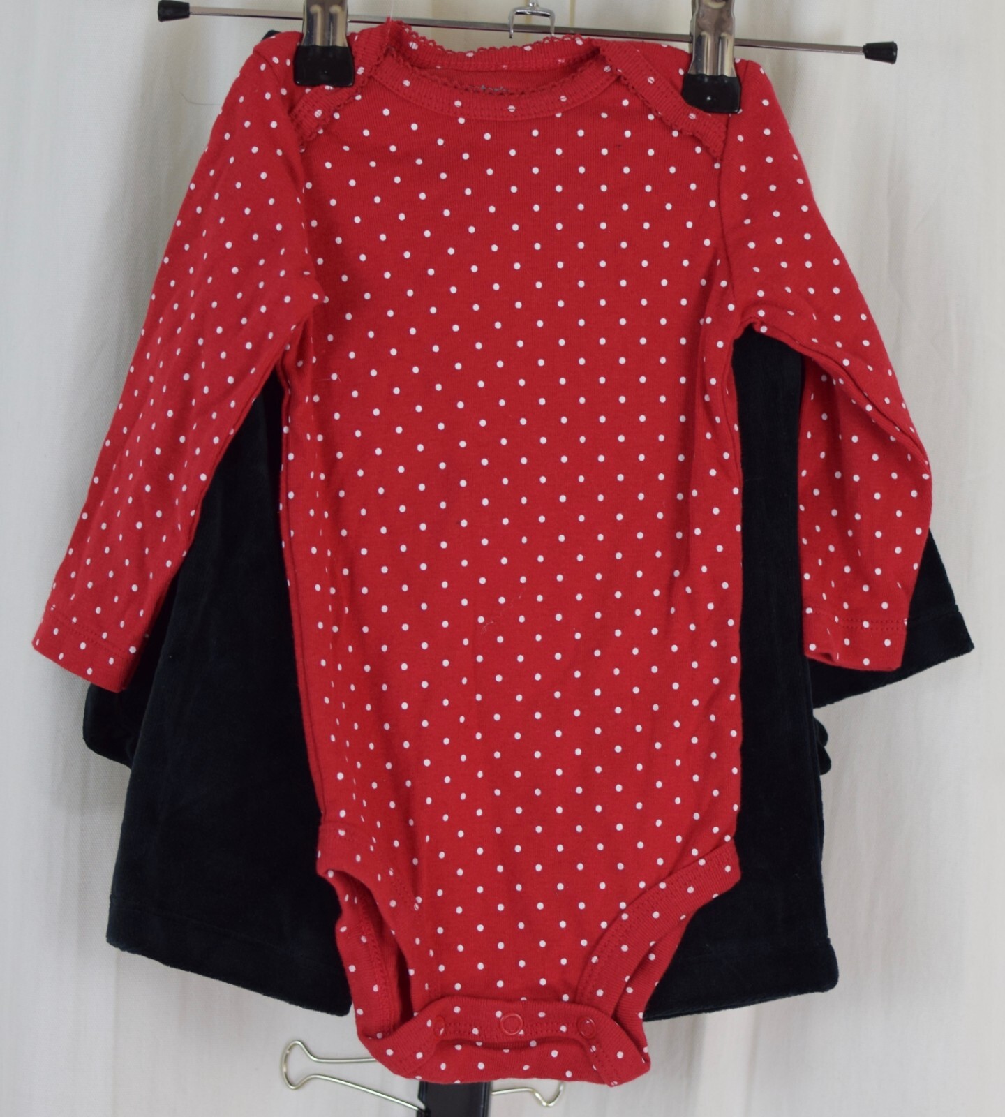 Carter’s Baby Girls’ 3-Piece Little Jacket Set Red And Black Size 9 Months